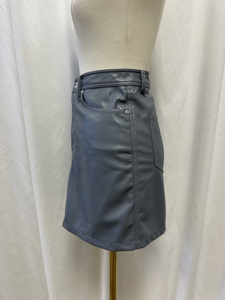 Jonathon Simkhai Grey Vegan Leather Mini Skirt NWT