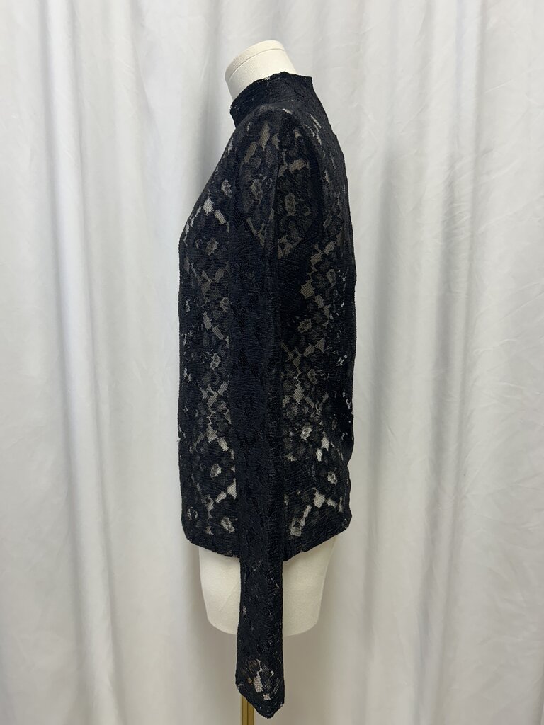 Rohe Black Lace Mock Neck NWT