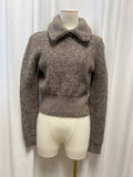 Staud Brown Wool Sweater w/Chunky Collar