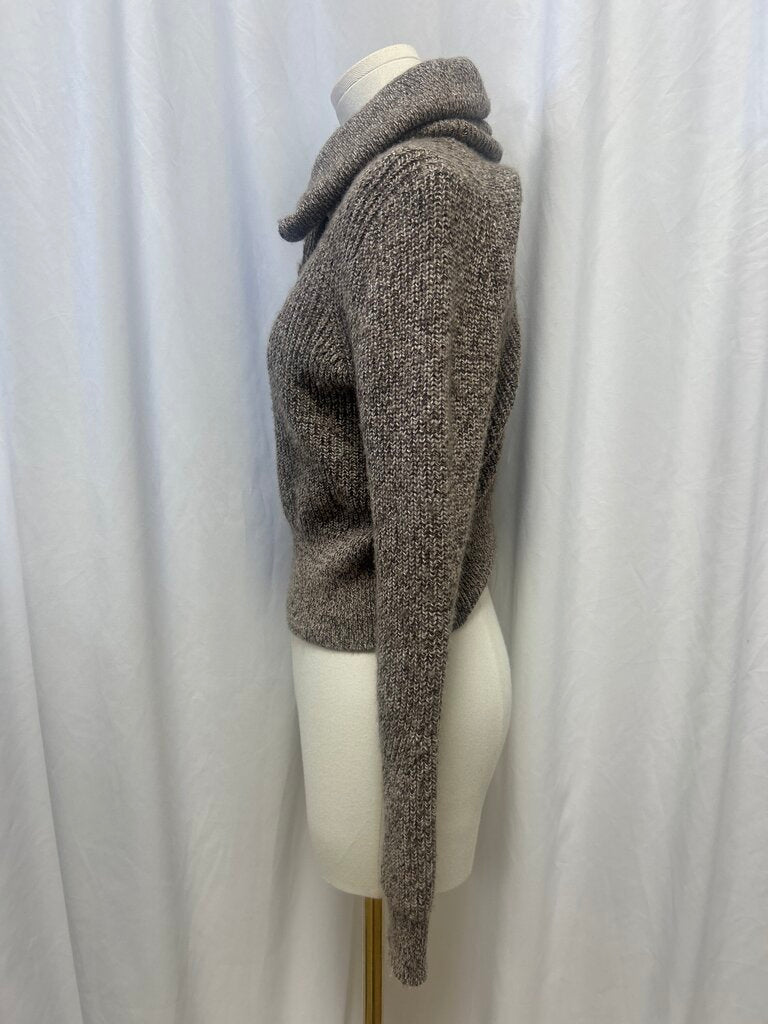 Staud Brown Wool Sweater w/Chunky Collar