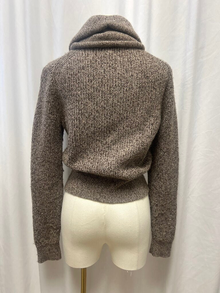 Staud Brown Wool Sweater w/Chunky Collar