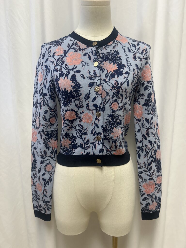 Louis Vuitton 2025 Blue Floral Cardigan