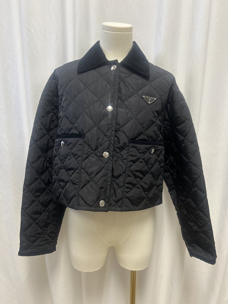 Prada 2025 Re-Nylon Cropped Jacket ($3,550 in stores) w/garment bag
