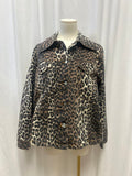 Ganni Animal Print Denim Jacket
