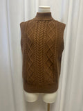 Varley Camel Cable Knit Vest