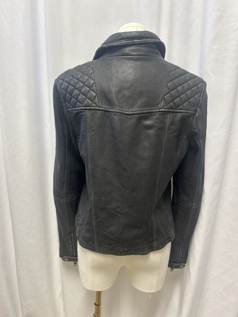 AllSaints Distressed Leather Biker Jacket