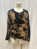 Dress To Kill Bleached Button Up Top