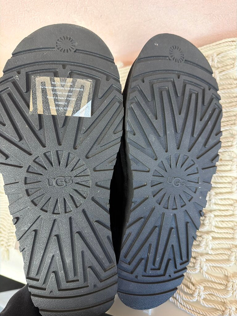 Ugg Fur Trim Suede Slide