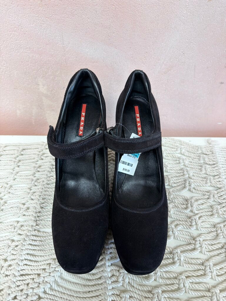 Prada Suede Wedge w/ Box and Dustbag