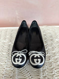 Gucci Black Interlocking G Ballet Flat