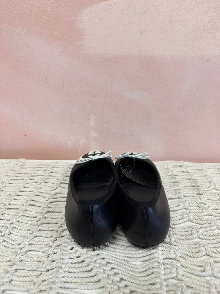 Gucci Black Interlocking G Ballet Flat