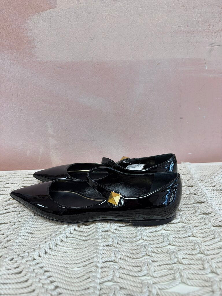 Valentino Black Patent Mary Jane Flat