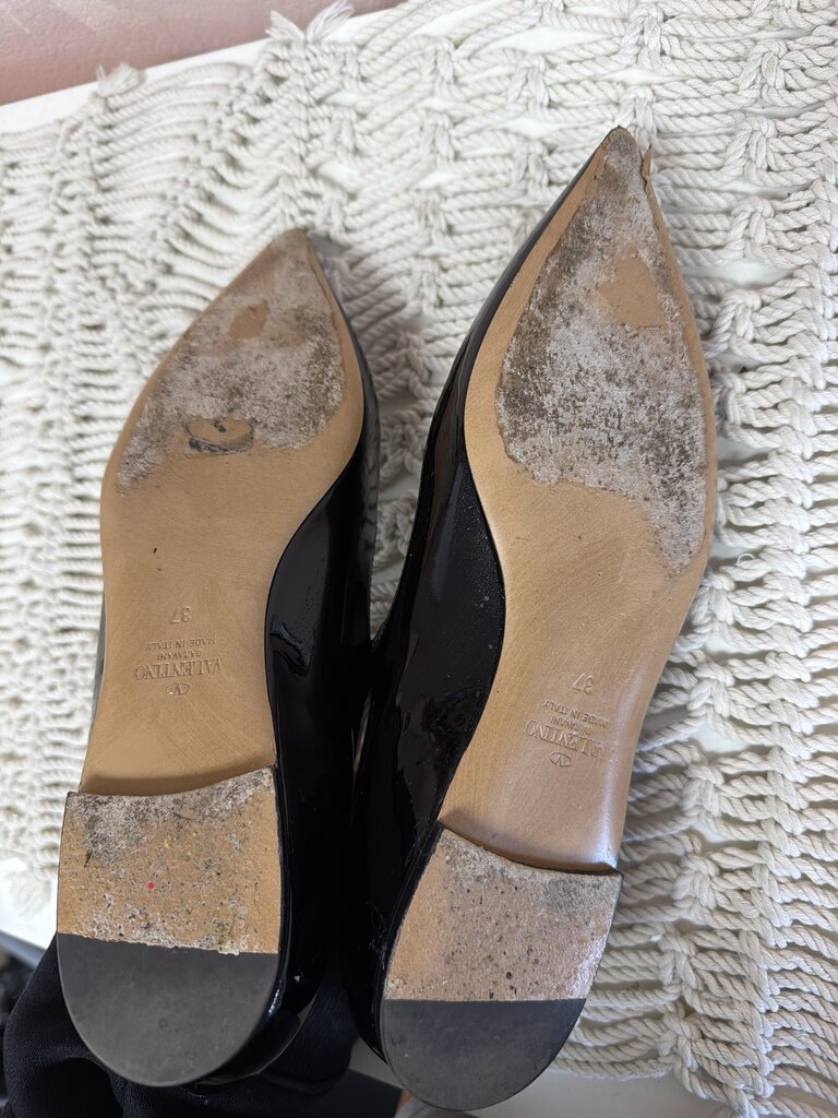 Valentino Black Patent Mary Jane Flat