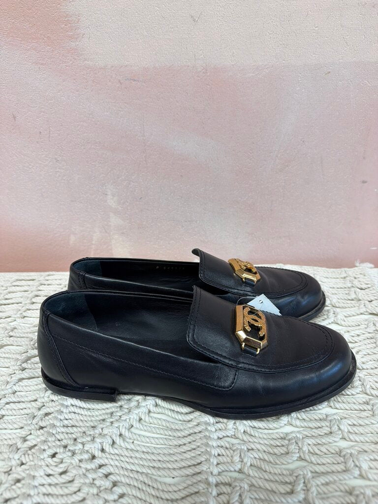 Chanel Black CC Mocassin Loafer