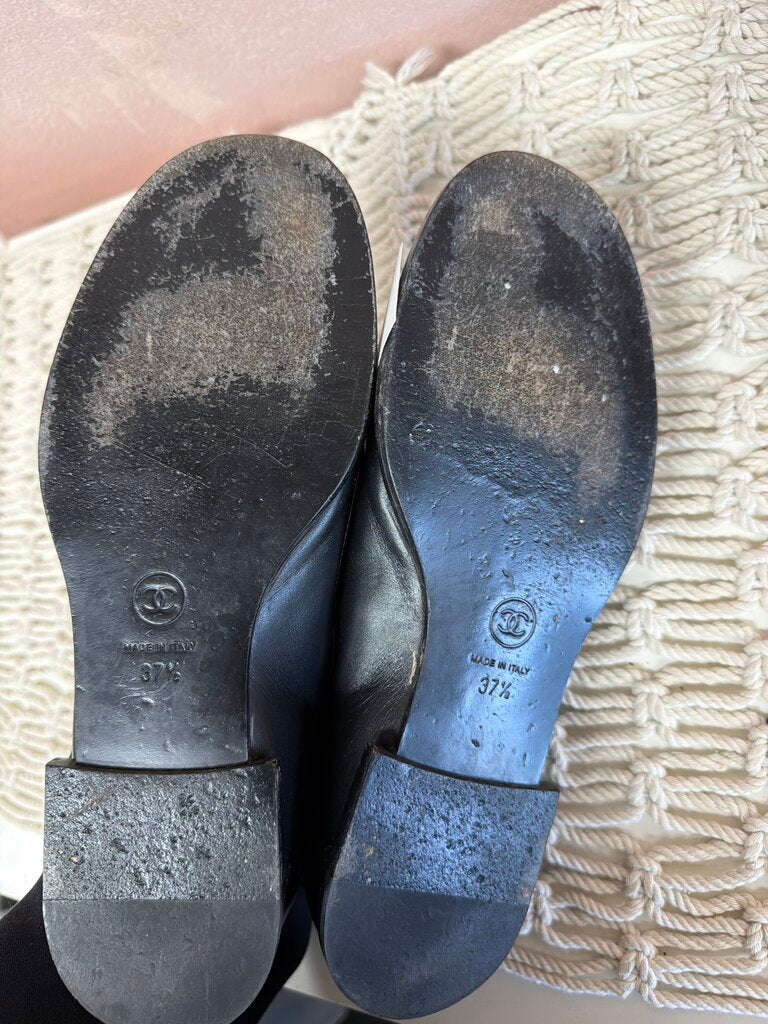 Chanel Black CC Mocassin Loafer