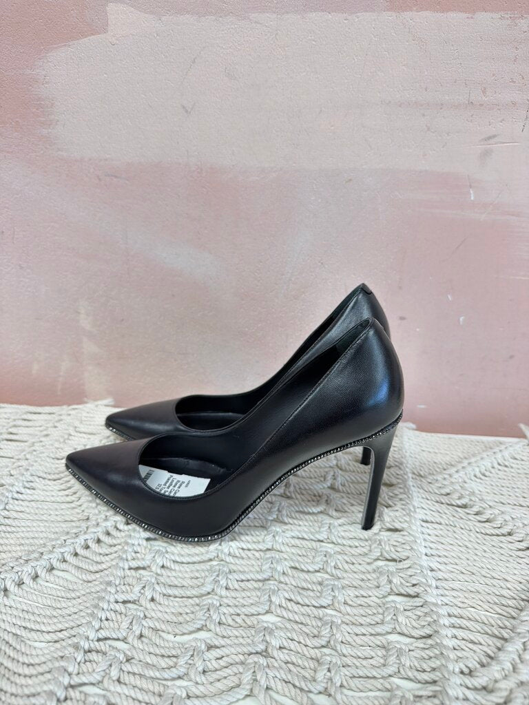 Rene Caovilla Leather Sequin Pointed Toe