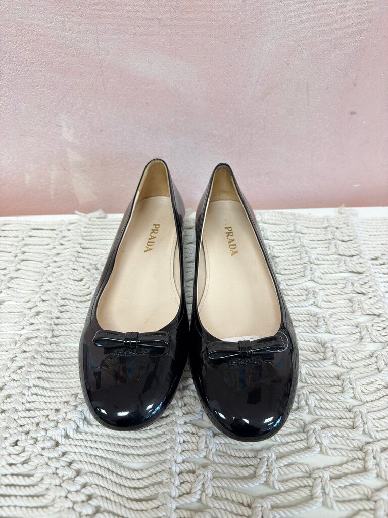 Prada Patent Bow Ballet Flat