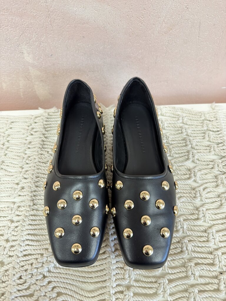 Freda Salvador Black Studded Ballet Flat