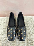 Freda Salvador Black Studded Ballet Flat