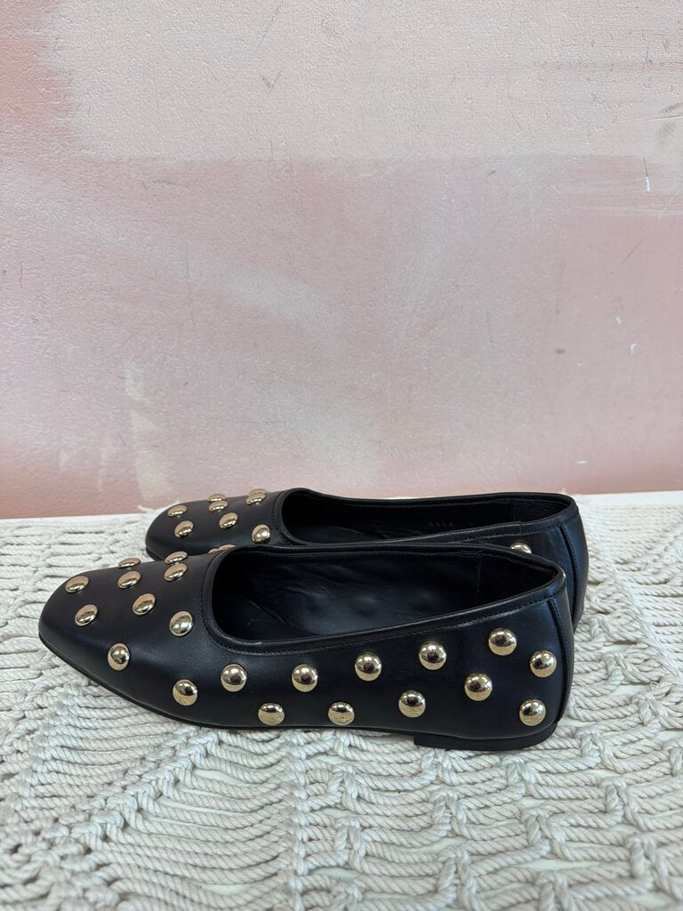 Freda Salvador Black Studded Ballet Flat