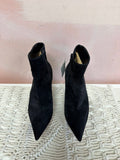 Louboutin Suede Pointed Toe Bootie