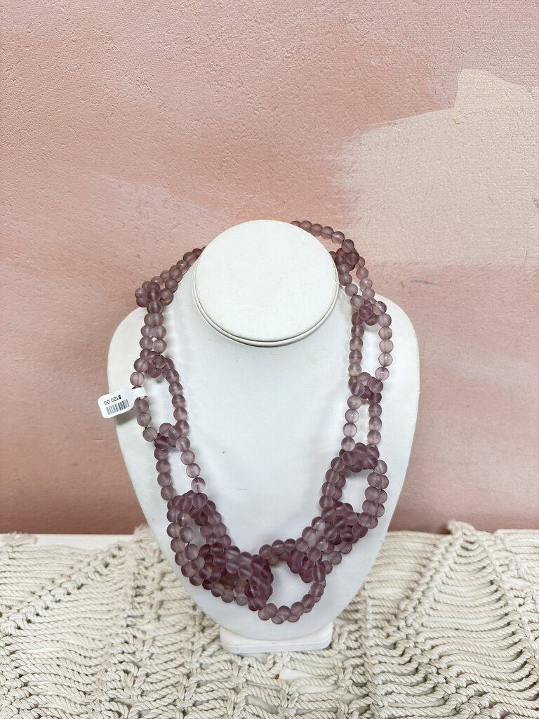 Sent Murano Lilac Beaded Necklace