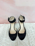 Pelle Moda Suede Peep Toe Kitten Heel
