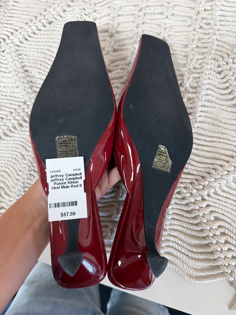 Jeffrey Campbell Patent Kitten Heel Mule