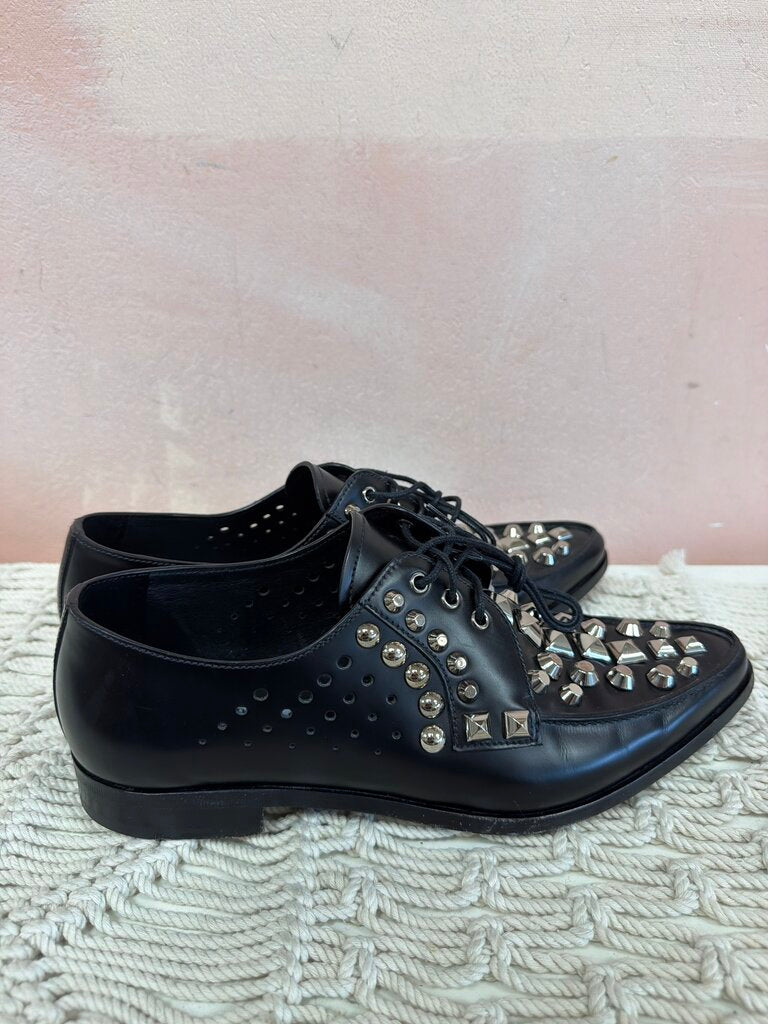 Prada Studded Accent Derby Shoes w/ Box