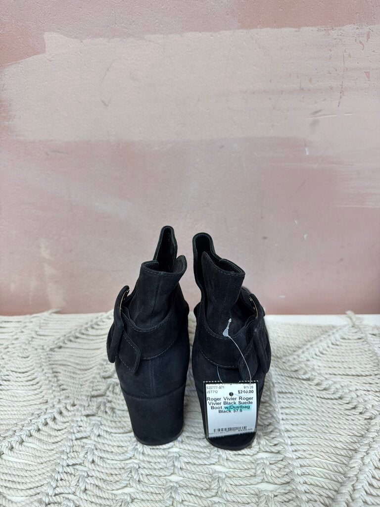 Roger Vivier Black Suede Boot w/Dustbag