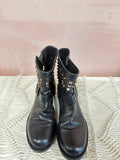 Valentino Black Studded Moto Boot