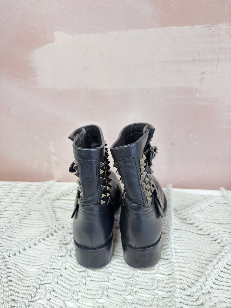Valentino Black Studded Moto Boot