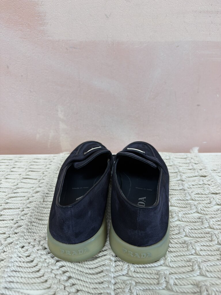 Prada Blue Suede Loafer