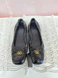 Valentino Black Patent Crinkle Flat