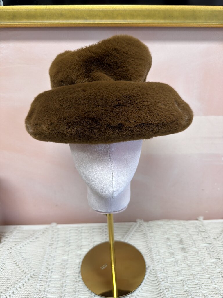 Gigi Pip Brown Faux Fur Hat