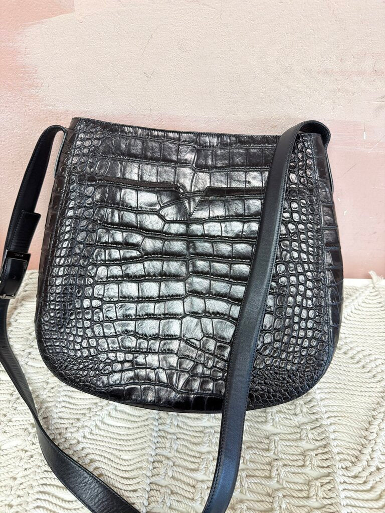 Vince Embossed Shoulder Bag