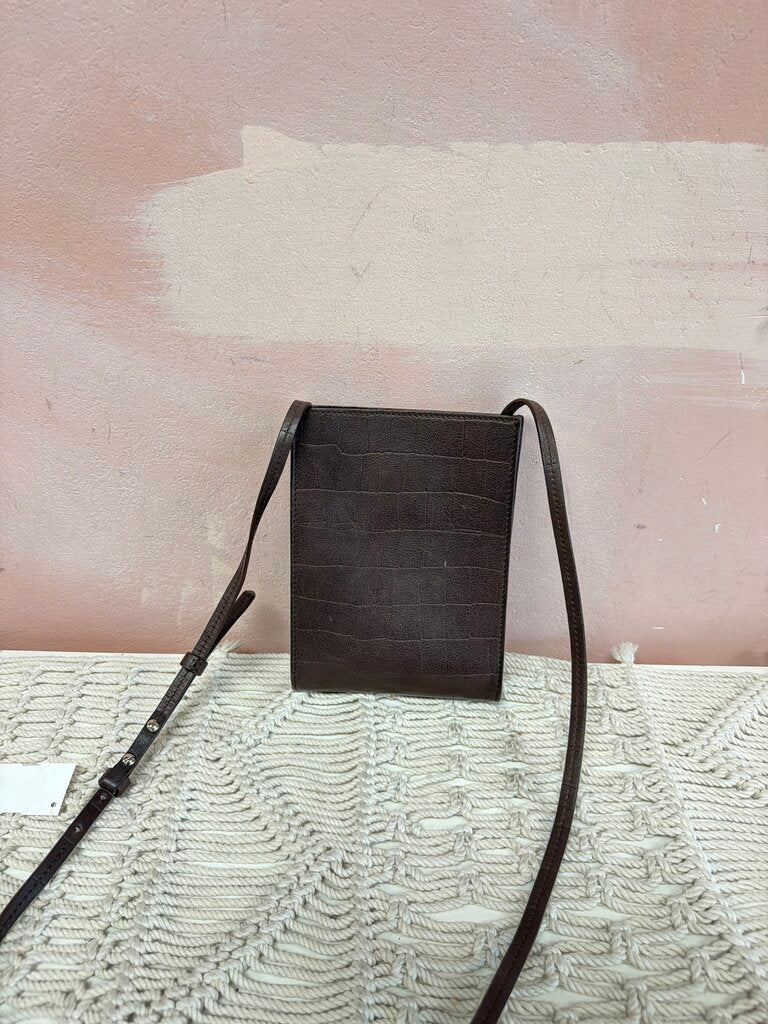Vince Embossed Leather Crossbody