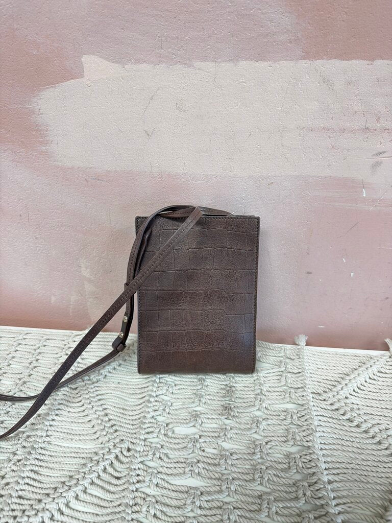 Vince Embossed Leather Crossbody