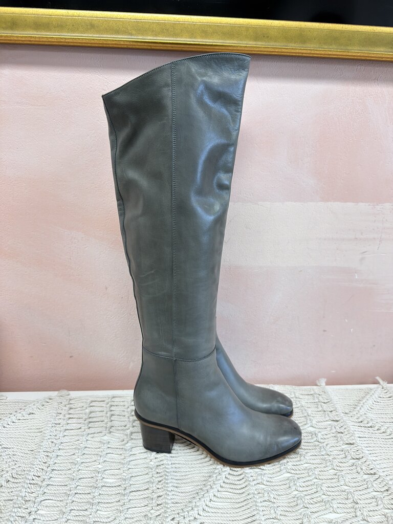 Santoni Grey Tall Boots