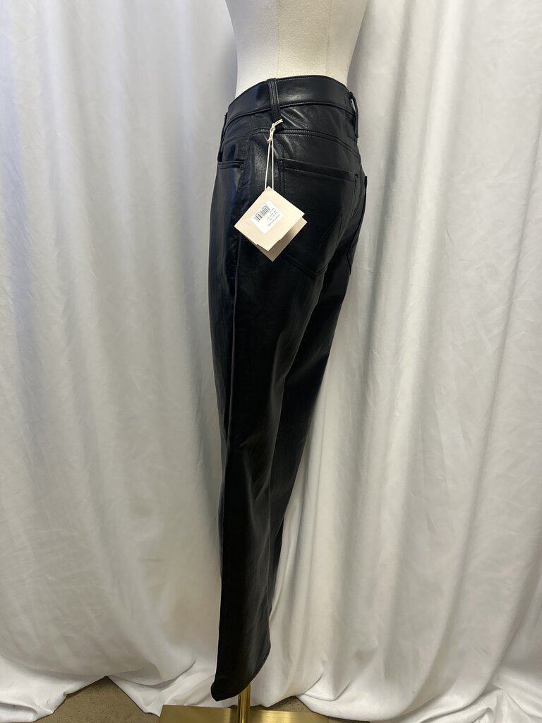 Mother Superior Black Recycled Leather Jeans NWT