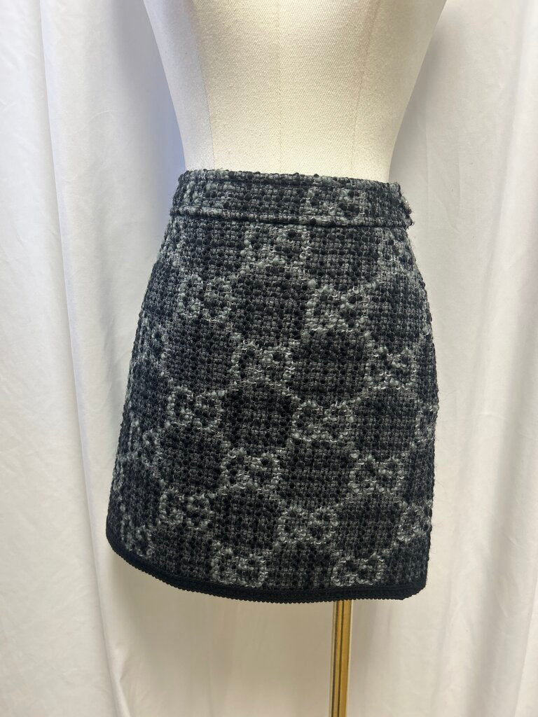 Gucci Grey GG Mini Skirt