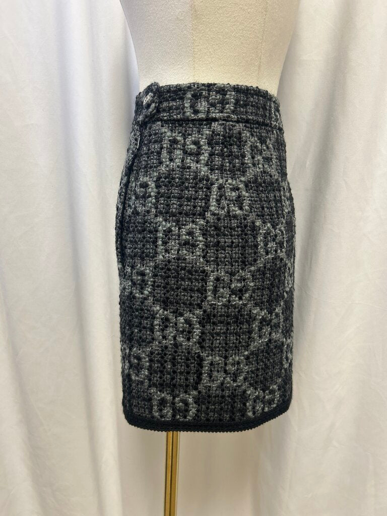 Gucci Grey GG Mini Skirt