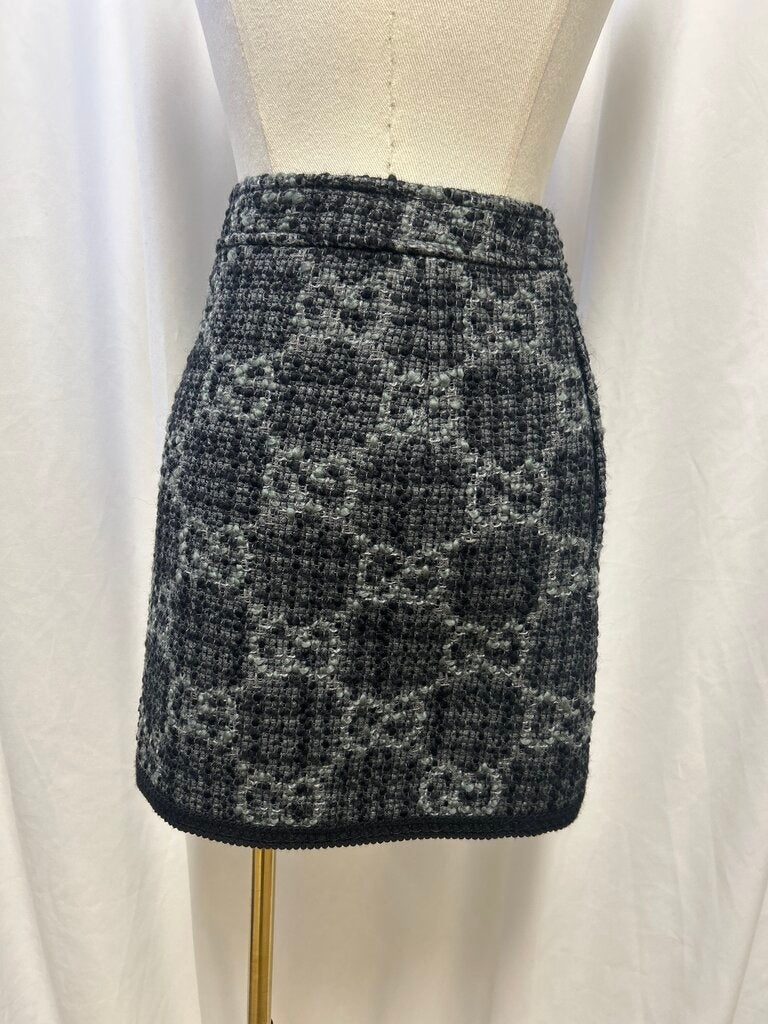 Gucci Grey GG Mini Skirt