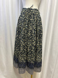 Ulla Johnson Navy Printed Midi Skirt