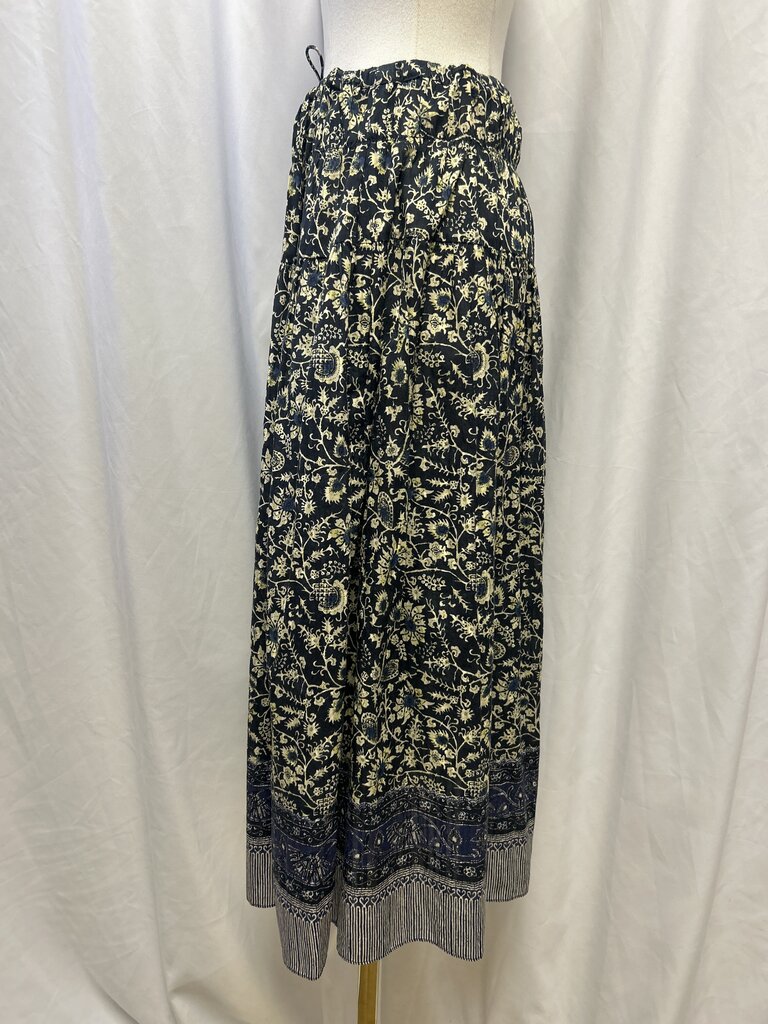 Ulla Johnson Navy Printed Midi Skirt