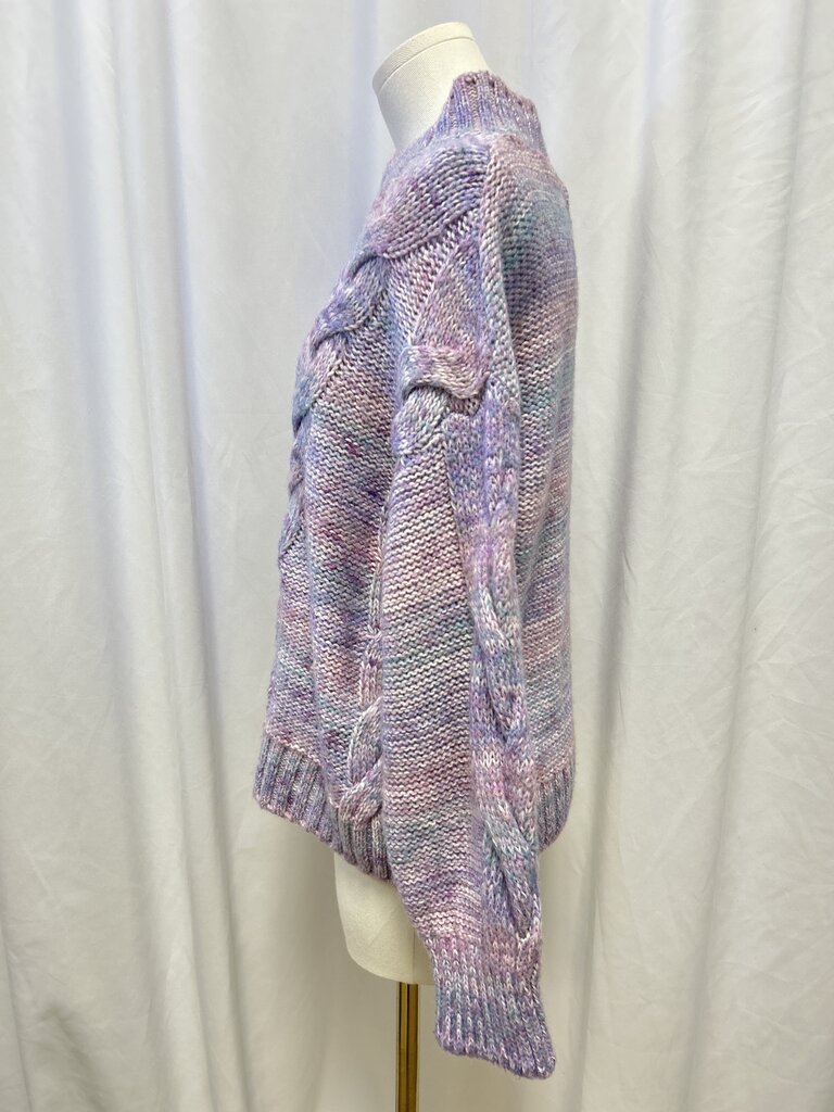 Maeve Cable Knit High Neck Sweater
