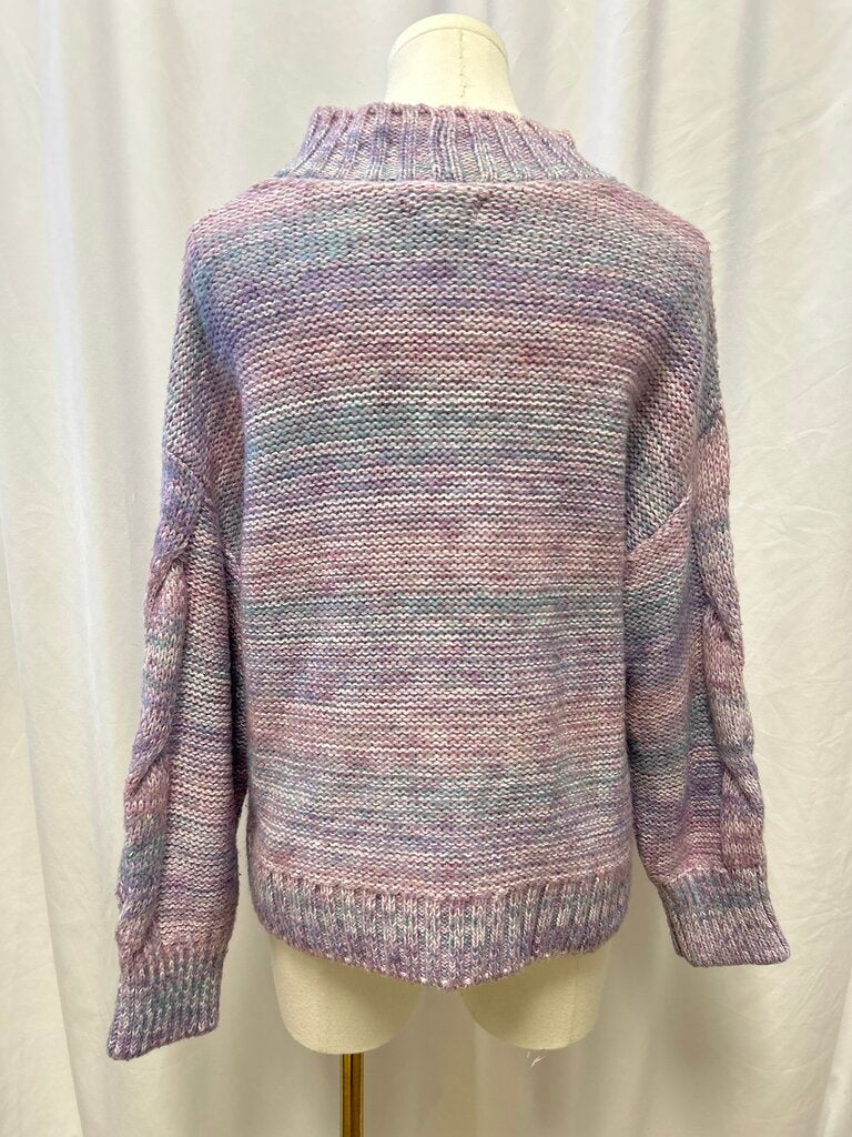 Maeve Cable Knit High Neck Sweater