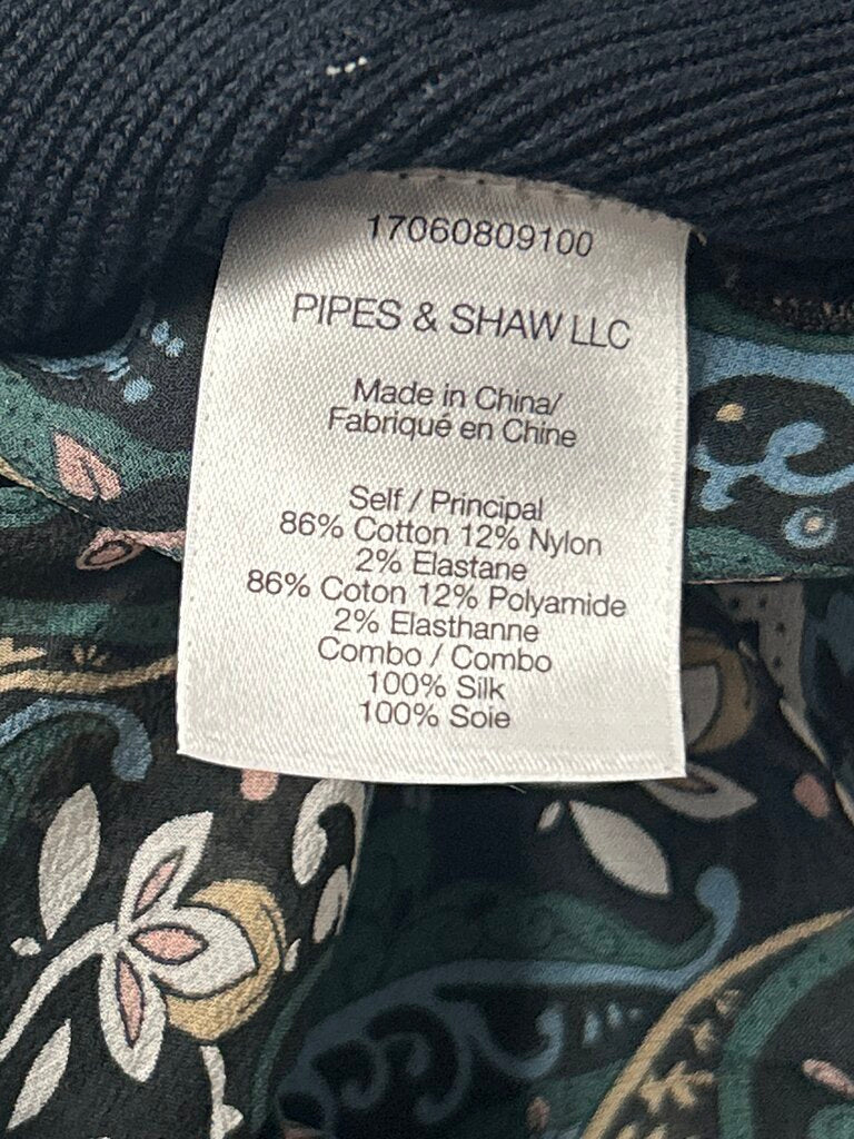 Veronica Beard Cardigan Silk Printed Back Detail