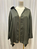 Lorena Antoniazzi Olive Zip Front Blouse