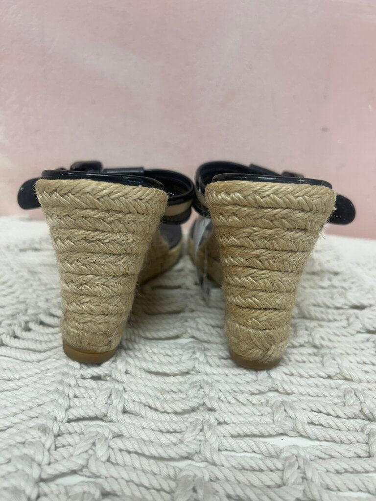 Burberry Nova Check Leather Wedge